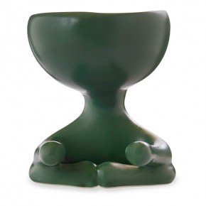 Base Decorativa Figurin Yoga Verde | Macetas | decoracion